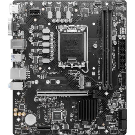 The MSI PRO B760M-E DDR4 SOC-1700 Intel B760 2xDDR4 MATX AC`97 8ch (7.1) GBLAN+ 10044