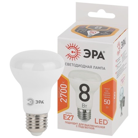 LED LED era Standard "Reflector", 8 W, E27, 640 lm, 2700k, glow warm white-1