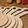 A set of boards of cutting double -sided, round, with a pen, 5 pieces