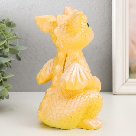 Piggy bank "Dragon" 18x10x10 cm, yellow-2