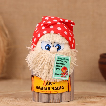 Brownie Lucky "House-Full Cup", on a barrel, 14x8x8 cm