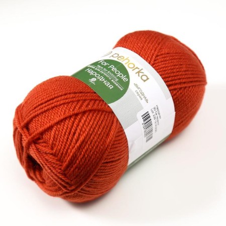Yarn "Narodnaya" 30% wool, 70% acrylic volume 220m/100g (30-sv. Terracot)-3