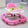 Walks "Smile", 8 Silik. wheels, removable panel, muses, light, toys, pink