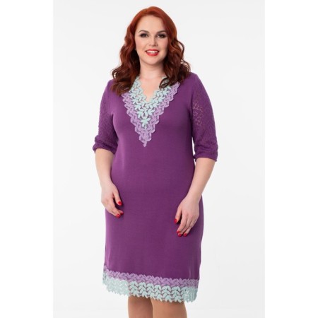 Female dress, size 56, purple color-7