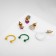 Earrings "Kaffa" Fantasy, set of 5 pcs., Colored with gold