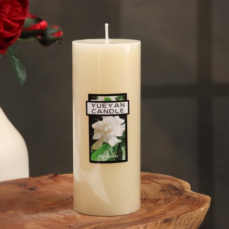 Candle-cylinder aromatic "Jasminovid Middles", 6x15 cm-2