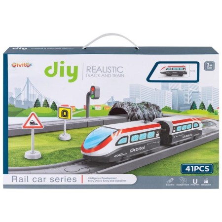 Railway for children "My City", 41 item, on batteries-1