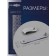 Birus with a button, with embossing, “flower”, 8 × 1.5 cm, set 10 pcs, gray