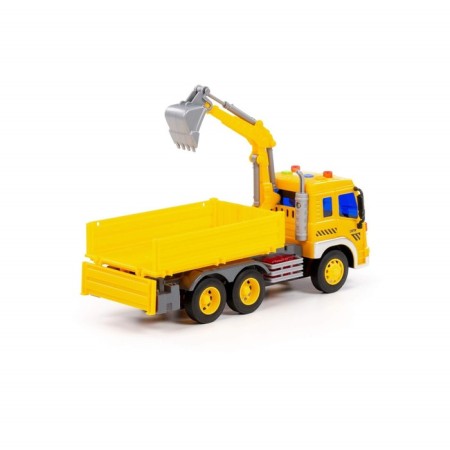 A car on -board inertial "City", with bucket, light, sound, color yellow-4