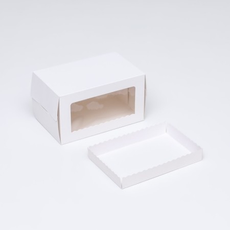 Box for roll with a window, white 16.5 x 11 x 10 cm-3