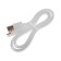 Cable MAXVI MC-02LF, Type-C-USB, 2A, 1M, elongated Type-C up to 10 mm, PVC, flat, white
