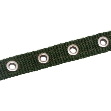Collar "comfort" combined (polyester, claim. Leather) 39 x 1.5 cm, Osh 28-35 cm, dark green 609-5