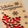 Wooden envelope carved "snowflake", 16.5 x 8 cm, new year