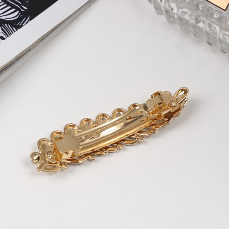 Hair hair clip "Olven" branch, 7 cm, gold-1
