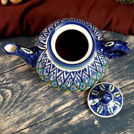 Rishtan ceramics "Patterns", 1000 ml, blue-4