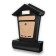 Mailbox, plastic, "elite", with a castle, black
