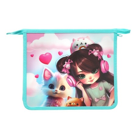 Folder for notebooks A5, 205 x 240 x 40 mm, lightning from above, plastic/textiles, Hatber "Listen to music!"-2