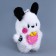 Soft toy "Dog" on a key fob, 11 cm, color mix