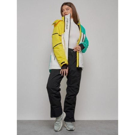 Ski suit female, size 46, yellow color-24