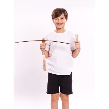 Wooden crossbow, with two arrows on suction cups-9