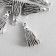 Decor for creativity Metal "Brush" silver 2x1.2 cm