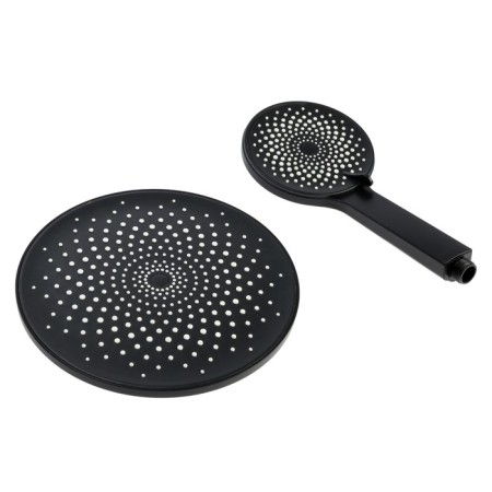 Set of showerrex Zein Z3553, upper on the hinges d = 22 cm, manual 5 modes d = 12 cm, black