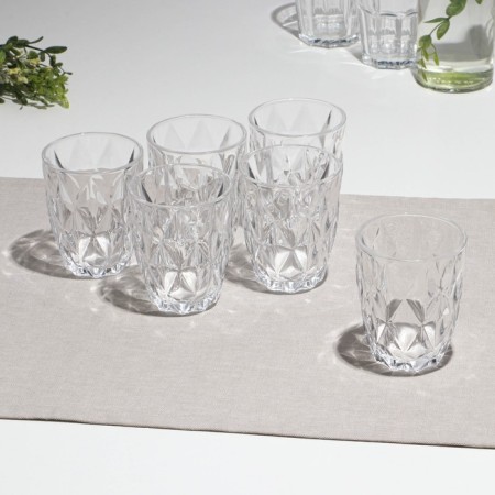 A set of glasses, glass, d = 8 cm, h = 10 cm, 260 ml, 6 pcs