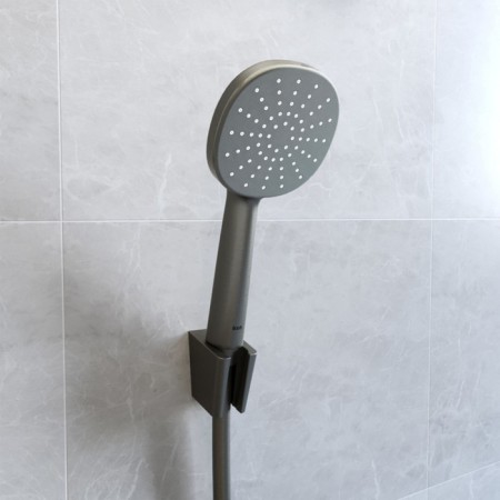 Holder for shower watering can Iddis Slide 080GL00I53, wall, plastic, graphite-1