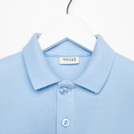 T -shirt Children's Polo Minaku: Basic Line Blue Color, Height 116-9