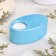 Cloth "narrow oval. Marble" from gypsum, 11.5x7x4cm, blue
