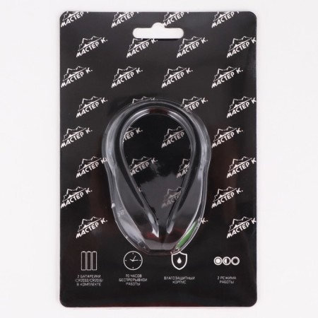 Lanter-clip with mounting shoes "Master K", 2 modes, CR2032, 7 x 9 cm, green-1