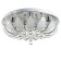 Svetogor chandelier "Murmansk" 8x60W E27 LED lighting chrome 60x60cm