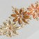 Sticker of rhinestones plastic on the face "Three flowers" gold 14.5x16 cm