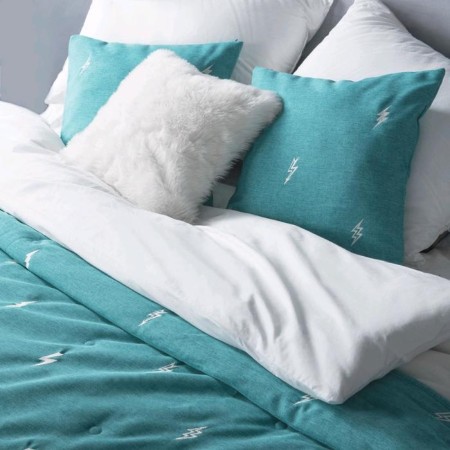 Set "Flash": a bedspread 160 x 220 cm, pillowcases 40 x 40 cm - 2 pcs, turquoise-3