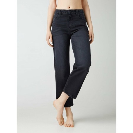 Jeans wide female Conte Elegant, size XL, color Washed Black-9