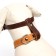 Muzzle of pressed leather adjustable, No. 1, DN 4.5 cm, ohm 13-20 cm, brown