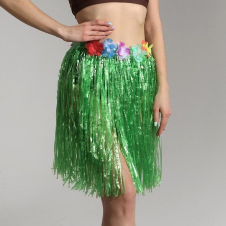 Hawaiian skirt, green color