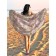 Pareo and beach rug "Golden butterflies", D = 150 cm