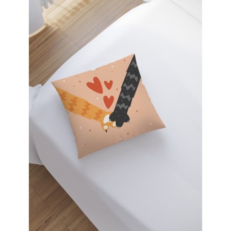 Decorative pillowcase “Come on a paw”, on a zipper, size 45x45 cm-1