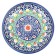 Largan Rishtan ceramics "Flowers", 28 cm, blue