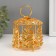 Summary Metal for 1 candle "Lanter. Flower and twigs" gold d = 5.5 cm 9.8x10.5x14 cm