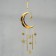 Wind Music Metal "crescent and butterflies" 3 bells 2.5x20x67 cm
