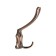 Hook furniture tundra TKT004, three -rod, copper