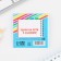 Notepad for graduation on the paper clip "Notepad for the graduate graduate" soft cover, size 7.5 cm x 7.5 cm, 12 sheets