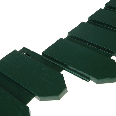 Decorative fence, 18 × 300 cm, 6 sections, plastic, green, "summer cottage"-10