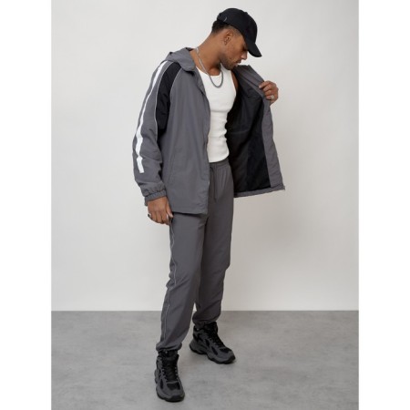 Male tracksuit, size 48, gray color-13