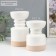 Ceramics candlestick for 1 candle "Atlant" sand-white 9.5x9.5x17.5 cm