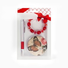 Gift set 3B1 (pen, gum for hair, mirror)