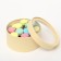 Set 2 in 1 round boxes with a window, cream, 21 x 11 - 18 x 10 cm