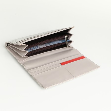 Women's wallet on magnets, gray color-3